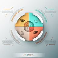 Modern infographics options banner N739