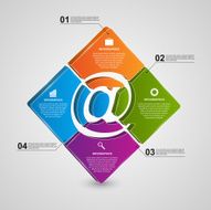 Vector abstract square colorful infographic Design elements