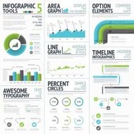 Infographic tools and elements to create vector infographics