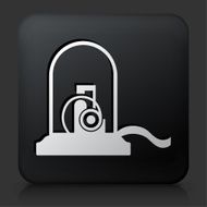 Black Square Button with Printer Icon N7