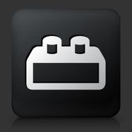 Black Square Button with Building Block Icon