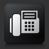 Black Square Button with Office Phone Icon N4