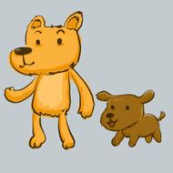 Dog and friend