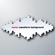 Silhouette of sound waveform with shadow