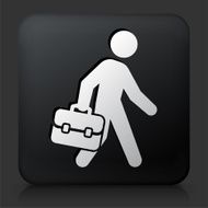 Black Square Button with Going to Work N5
