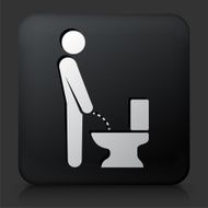 Black Square Button with Using the Toilet N5