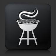 Black Square Button with Grill Icon N8