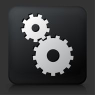Black Square Button with Gear Icon N5