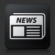 Black Square Button with Newpaper Icon