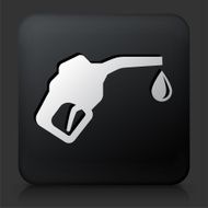 Black Square Button with Fuel Icon