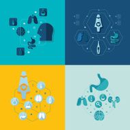 Medical flat infographic N116
