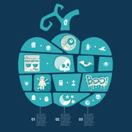 Halloween flat infographic N329