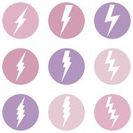 Vector Set of Thunder Lighting Icons N11