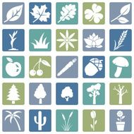 Vector Set of Plants Icons N5