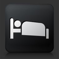 Black Square Button with Sleeping Icon N2
