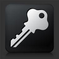 Black Square Button with Household Key N8