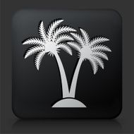 Black Square Button with Palm Tree Icon N26