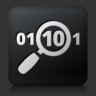Black Square Button with Binary Search Icon