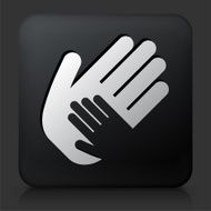 Black Square Button with Helping Child Hand N2