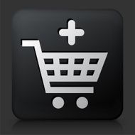 Black Square Button with Add to Shopping Cart