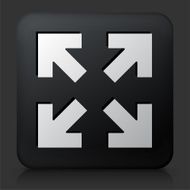 Black Square Button with Full Screen Arrows