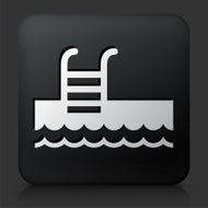 Black Square Button with Pool Ladder N2
