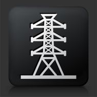 Black Square Button with Power Line
