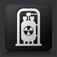 Black Square Button with Nuclear Engine