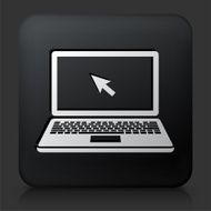 Black Square Button with Laptop Icon N18