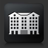 Black Square Button with Aparment Buildings N10