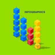 Infographics with cubes N4