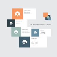 Flat design icons set infographics for business presentations N3