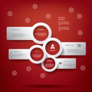 White infographic elements in Christmas design N7