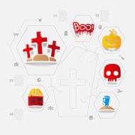 Halloween flat infographic N330