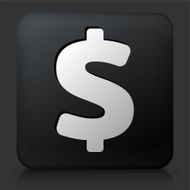 Black Square Button with Dollar Sign N3