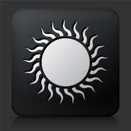 Black Square Button with Sun Symbol N5