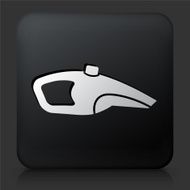 Black Square Button with Vacum Icon N3
