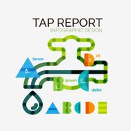 Vector water tap or faucet infographic N3