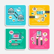 flat design of online payment methods N2