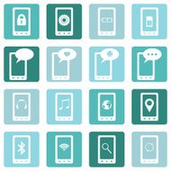 Vector Set of Concept Mobile Icons N4