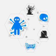Halloween flat infographic N331