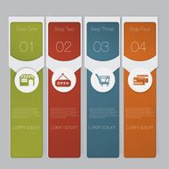 Infographic Design number banners template graphic or website layout N63