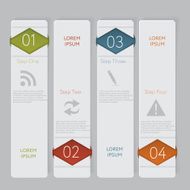 Infographic Design number banners template graphic or website layout N64