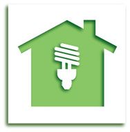 Cut Out Lightbulb House icon