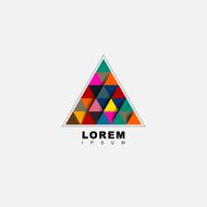 Colorful abstract triangle symbol