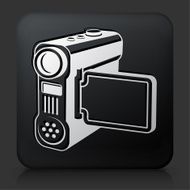 Black Square Button with Film Camera Icon N22