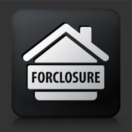 Black Square Button with Forclosure Icon