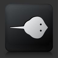 Black Square Button with Stingray Icon