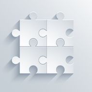 Vector modern puzzle icon Eps 10 illustration N3