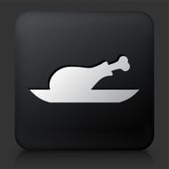 Black Square Button with Chicken Dish